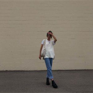 H&M White Knit Sweater Vest